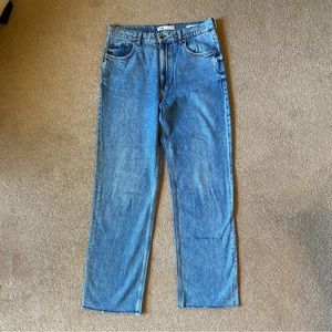 ZARA high rise, relaxed cut jeans.
